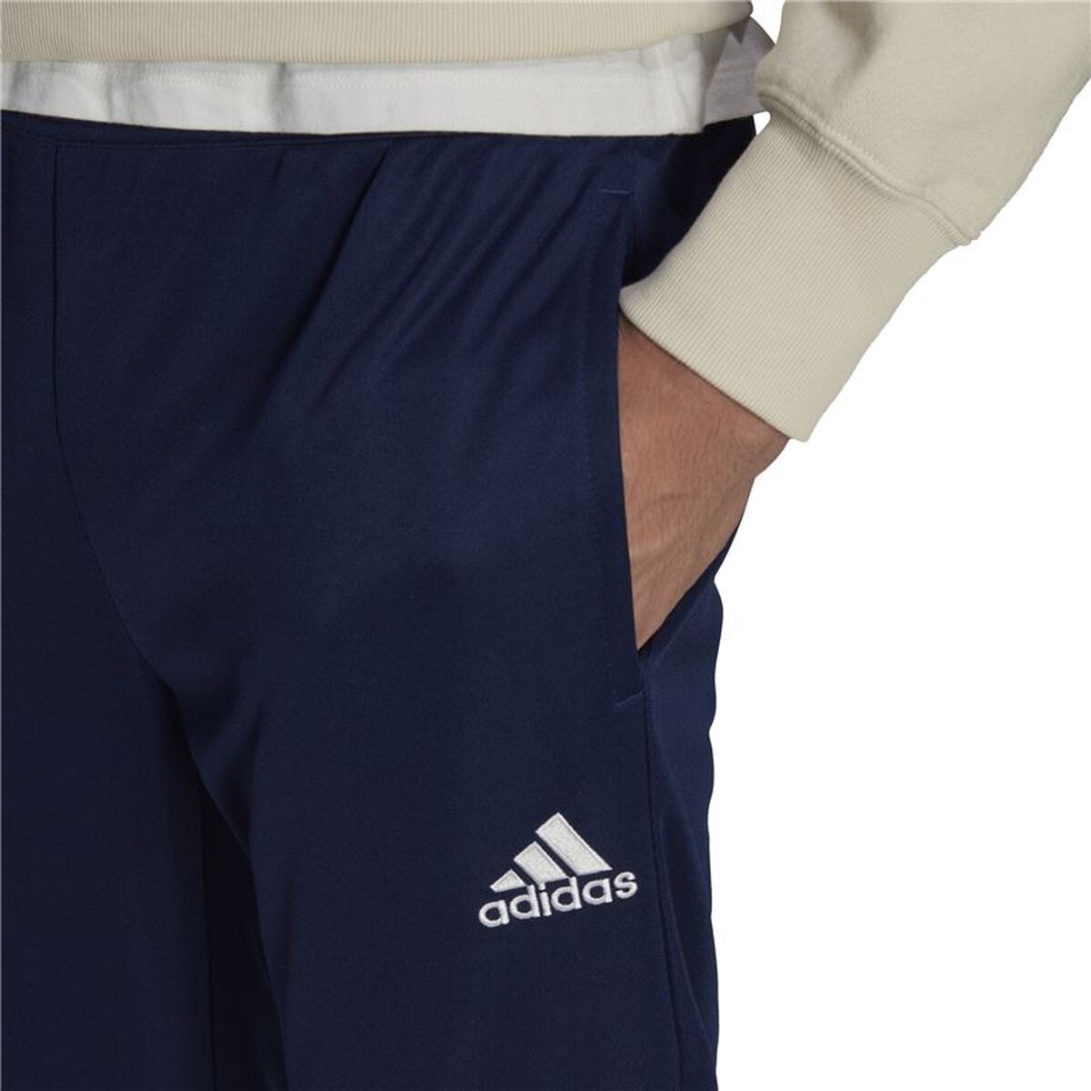 Football Training Trousers for Adults Adidas Entrada22 Dark blue Men