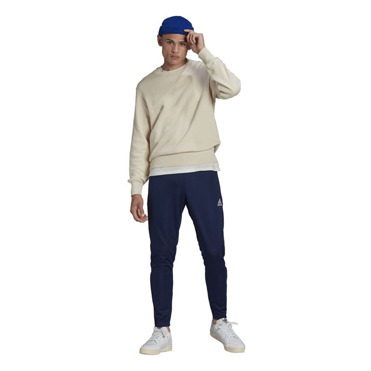 Football Training Trousers for Adults Adidas Entrada22 Dark blue Men