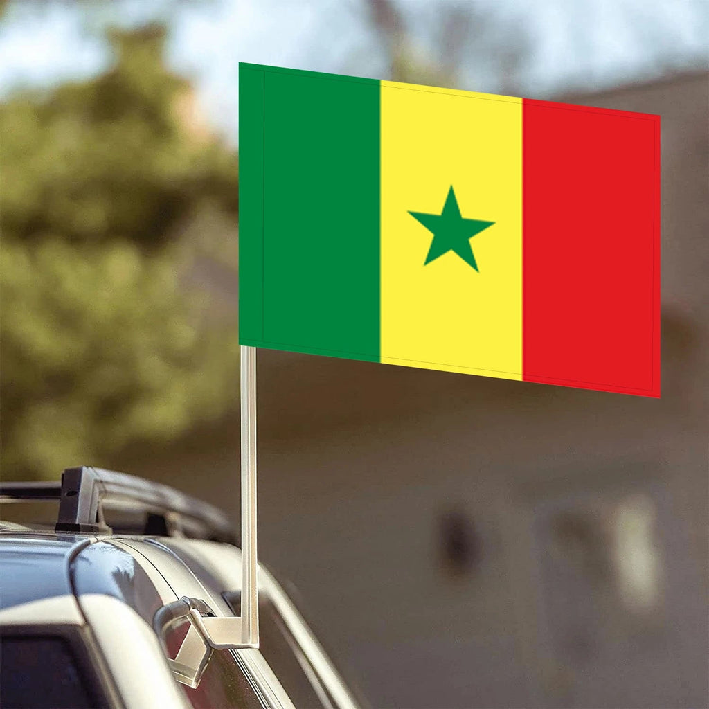 Flagnshow 100% Polyester Senegal Car Flags - shop_name