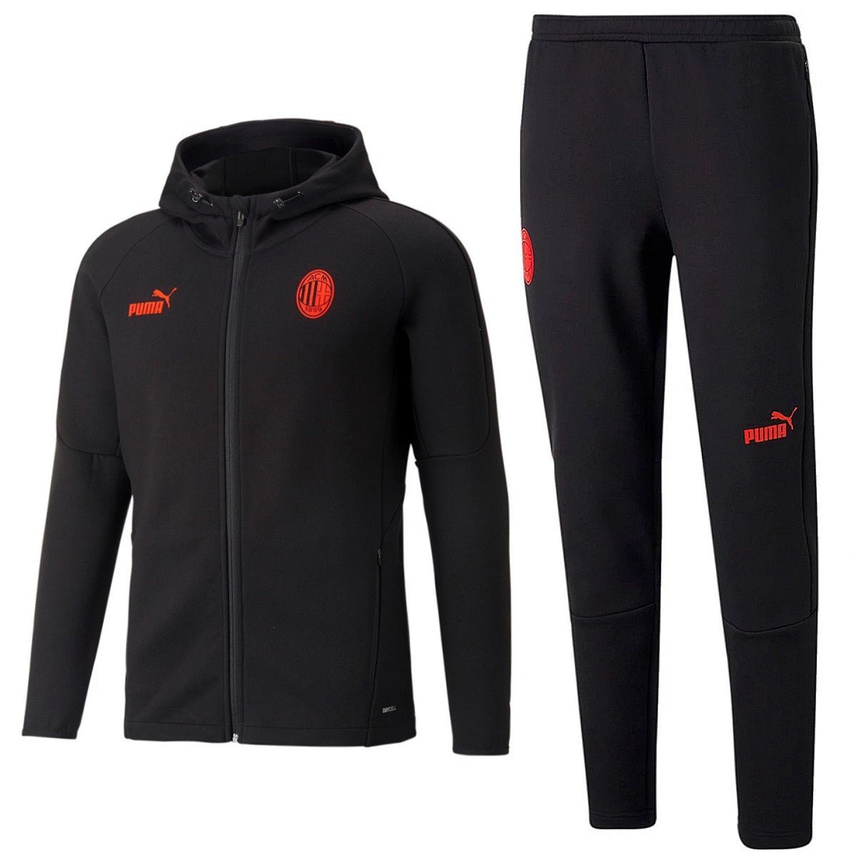 AC Milan black Casual hooded presentation tracksuit 2022/23 - Puma - shop_name